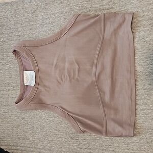 Cropped tank with built in bra